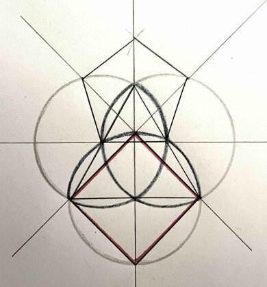 triquetra a čtverec