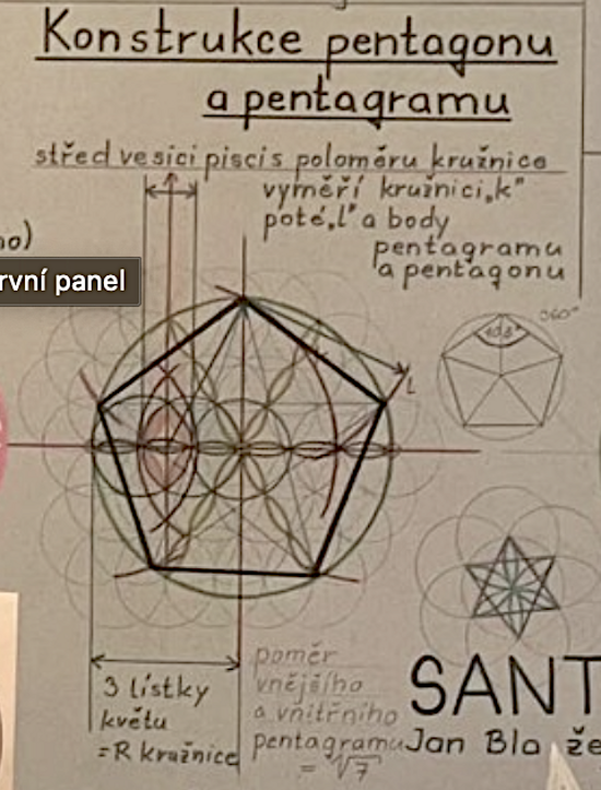 Konstrukce pentagramu, Květ života